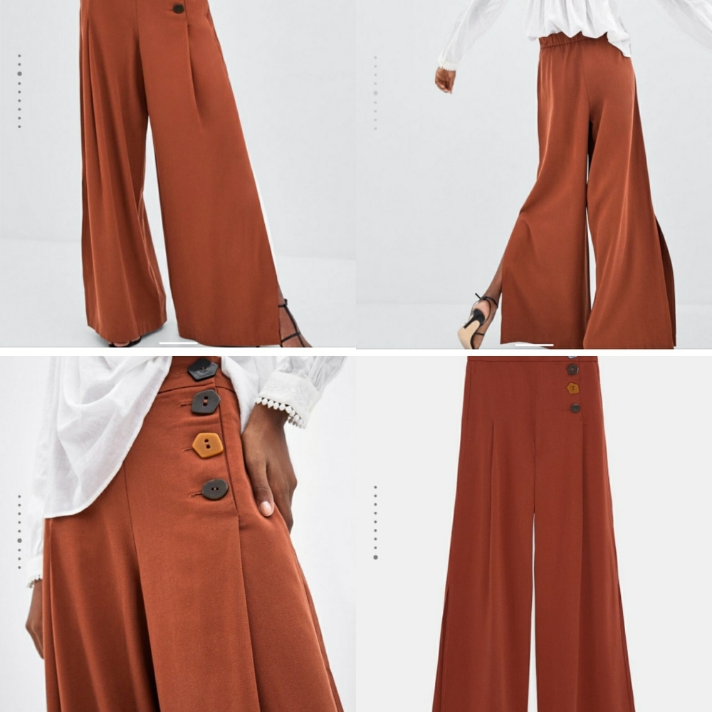 Zara TRF teracotta Palazzo pants Size XS